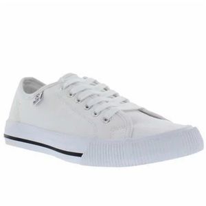 Hurley Carrie White Canvas Sneakers NWT SIZE 6